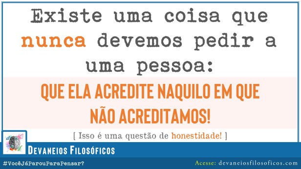 Questão de honestidade